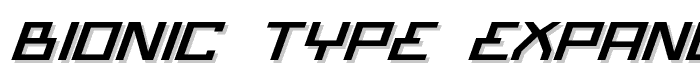 Bionic Type Expanded Italic font